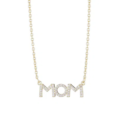Adornia 14k Gold Plated Cz Mom Necklace