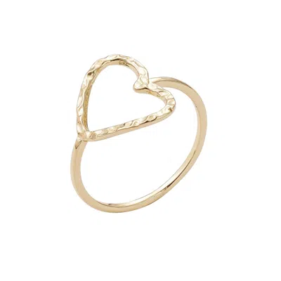Adornia 14k Gold Plated Cz Pave Initial Ring