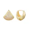 Adornia Cubic Zirconia Purse Hoop Earrings In Gold