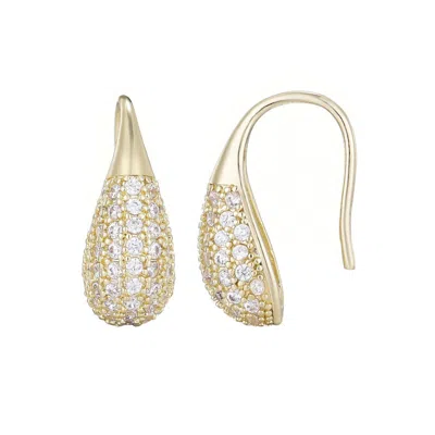 Adornia 14k Gold Plated Cz Teardop Wire Earrings