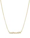 Adornia 14k Gold Plated Dainty Mixed Shape Bar Necklace In Metallic