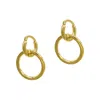 Adornia 14k Gold Plated Dangle Hoops In Gold