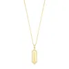 Adornia 14k Gold Plated Elongated Pave Hexagon Necklace In Gold