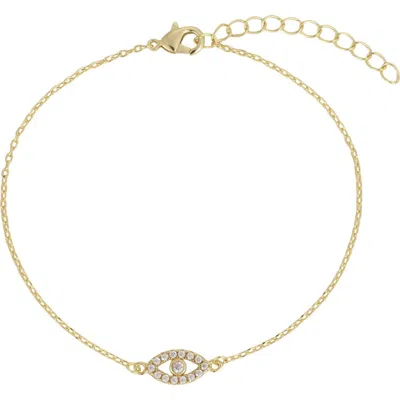Adornia 14k Gold Plated Evil Eye Bracelet