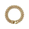 Adornia 14k Plated Cz Flat Curb Chain Bracelet In Gold