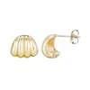 Adornia 14k Plated Fluted Wrap Around Huggie Earrings In Gold