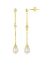 Adornia 14k Gold Plated Freshwater Pearl Drop Earrings