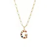 Adornia 14k Gold Plated Funky Initial Paperclip Chain Necklace