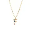 Adornia 14k Gold Plated Funky Initial Paperclip Chain Necklace