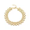 Adornia 14k Gold Plated Grid Chain Bracelet In Gold