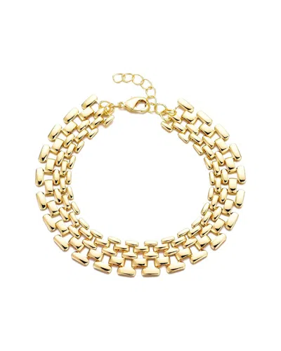 ADORNIA ADORNIA 14K PLATED GRID CHAIN BRACELET