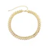 Adornia 14k Gold Plated Grid Chain Necklace In Gold