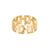 Adornia 14k Gold Plated Grid Pattern Band In Gold