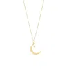 Adornia 14k Gold Plated Hanging Moon And Star Necklace In Gold