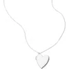 Adornia 14k Gold Plated Heart Locket Pendant Necklace In Silver