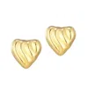 Adornia Stainless Steel Heart Statement Stud Earrings In Gold
