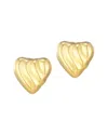 Adornia Stainless Steel Heart Statement Stud Earrings In Gold