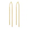 Adornia 14k Gold Plated Herringbone Drop Earrings In Gold