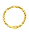 Adornia Crystal Initial Stretch Bracelet In Gold- F