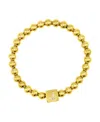 Adornia 14k Gold-plated Initial Cube Stretch Bracelet In Gold- J