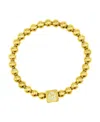 Adornia Crystal Initial Stretch Bracelet In Gold- O
