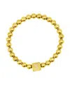 Adornia Crystal Initial Stretch Bracelet In Gold- Y