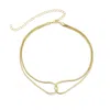 Adornia 14k Gold Plated Interlocking Rope Chain Necklace In Gold