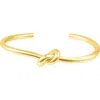 Adornia 14k Plated Knot Cuff Bracelet In Gold