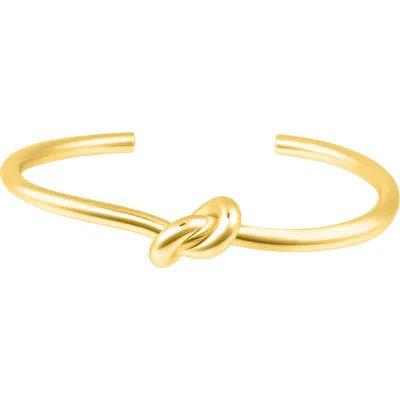 ADORNIA ADORNIA 14K GOLD PLATED KNOT CUFF BRACELET