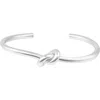 Adornia 14k Gold Plated Knot Cuff Bracelet In Silver