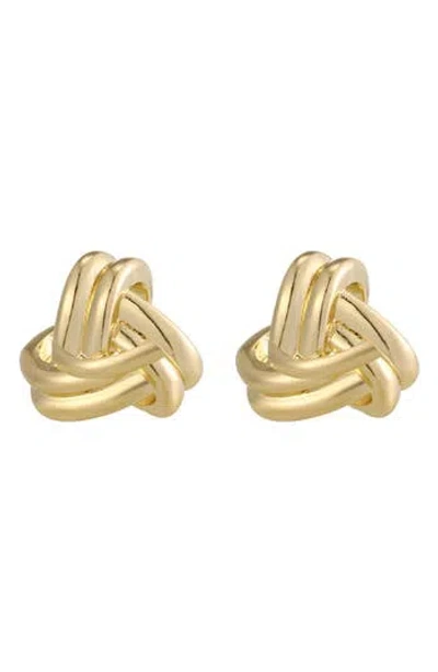 Adornia 14k Gold Plated Knot Stud Earrings