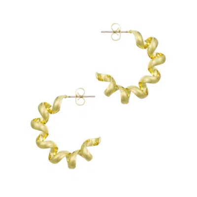Adornia 14k Gold Plated Lightweight Coil Hoop Earrings