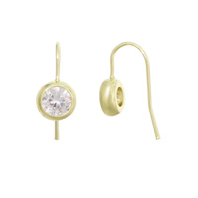 Adornia 14k Gold Plated Lollipop Crystal Drop Earrings In Silver
