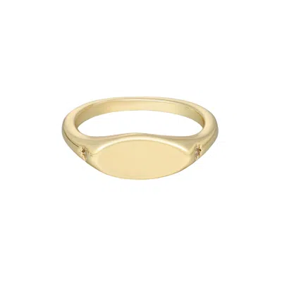 Adornia 14k Gold Plated Marquis Cz Pinky Ring