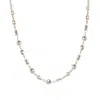 Adornia 14k Plated Crystal Mixed Shape Crystal Necklace In Metallic