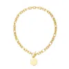 Adornia 14k Gold Plated Monogram Initial Chunky Toggle Necklace In Gold