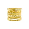 ADORNIA 14K GOLD PLATED MULTI-BAND RING