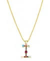 Adornia Cz Initial Pendant Necklace In Gold- I