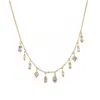 Adornia 14k Gold Plated Multi Shape Dangle Necklace In Gold