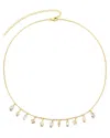 Adornia 14k Gold Plated Multi Shape Dangle Necklace