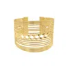 Adornia 14k Gold Plated Multi Strand Cuff Bracelet In Gold