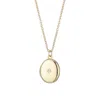 Adornia 14k Gold Plated Oval Locket With Cz Starburst Necklace In Gold