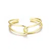 Adornia 14k Gold Plated Overlapping Cuff Bracelet In Gold