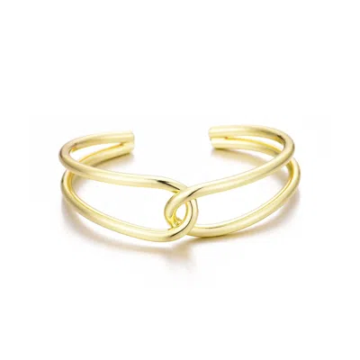 ADORNIA 14K GOLD PLATED OVERLAPPING CUFF
