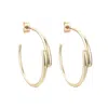 Adornia 14k Gold Plated Overlapping Hoop Earrings In Gold