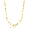 Adornia Gold Cubic Zirconia Paperclip Toggle Necklace In Gold