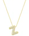 Adornia 14k Gold Plated Pave Bubble Letter In Gold-z