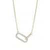 Adornia 14k Gold Plated Pave Cz Links Necklace In Gold