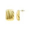 Adornia 14k Gold Plated Rectangle Wavy Earrings In Gold