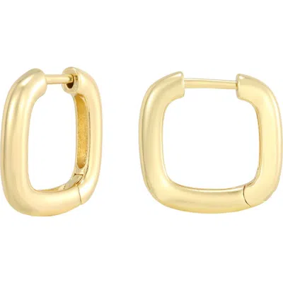 Adornia 14k Gold Plated Rounded Edge Huggie Hoop Earrings
